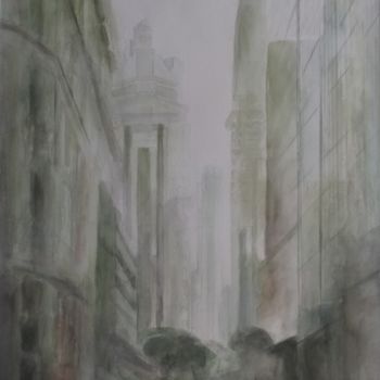 Painting titled "New York Aquarelle1…" by Nicole Serres, Original Artwork