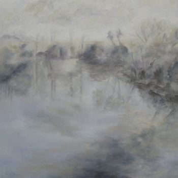 Картина под названием "Pont Flaminio" - Nicole Serres, Подлинное произведение искусства, Масло