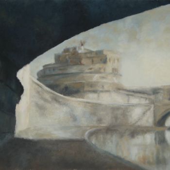 Painting titled "Castel Sant'Angelo" by Nicole Serres, Original Artwork, Oil
