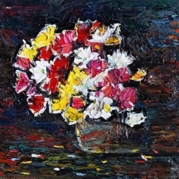 Pittura intitolato "Floral Allure" da Nicoleta Stati, Opera d'arte originale, Olio
