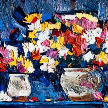 Pintura titulada "Autumn Bouquets" por Nicoleta Stati, Obra de arte original, Oleo