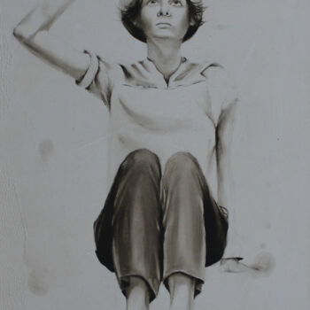 绘画 标题为“Donna con orsacchio…” 由Nicoletta Bagatti, 原创艺术品, 油