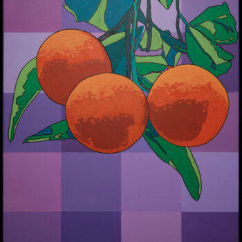 Schilderij getiteld "Oranges - Jenuary" door Nicoletta Belli, Origineel Kunstwerk, Acryl