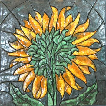 Sculpture intitulée "Sunflower seen from…" par Nicoletta De Francesco, Œuvre d'art originale, Céramique