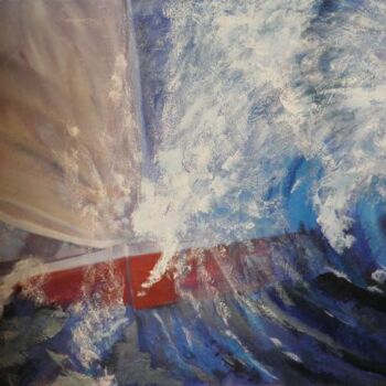 Pittura intitolato "a vela..." da Nicoletta Furlan, Opera d'arte originale, Acrilico