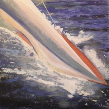 Pittura intitolato "Sulle ali del vento…" da Nicoletta Furlan, Opera d'arte originale, Acrilico