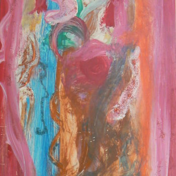 Painting titled "Fantasia in rosa" by Nicoletta Morelli, Original Artwork