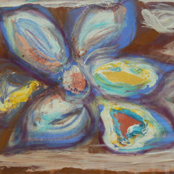 Painting titled "Fiore in autunno" by Nicoletta Morelli, Original Artwork