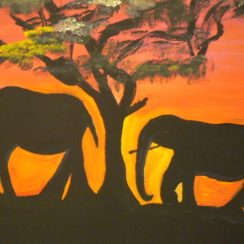 Painting titled "Africa" by Nicoletta Morelli, Original Artwork