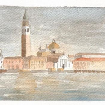 Painting titled "Isola di San Giorgio" by Maria Nicoletta Ballarin, Original Artwork, Oil