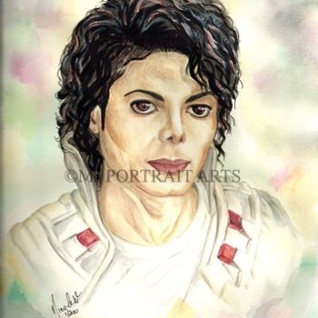 绘画 标题为“Michael Jackson - C…” 由Nicole Wang, 原创艺术品, 油