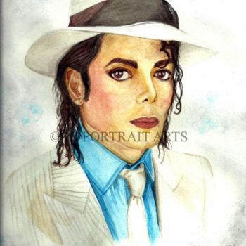 Pintura titulada "Michael Jackson - S…" por Nicole Wang, Obra de arte original, Oleo