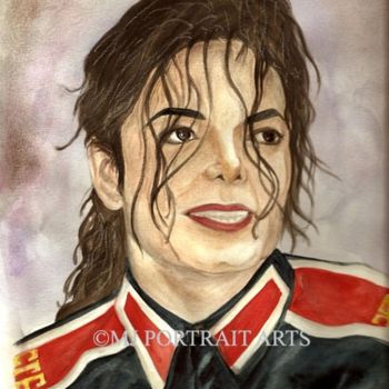 Pintura titulada "Michael Jackson - Y…" por Nicole Wang, Obra de arte original, Oleo