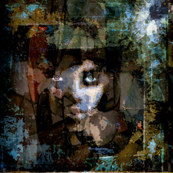 Digitale Kunst mit dem Titel "INTROSPECTION -Digi…" von Nictsi Khamira, Original-Kunstwerk, Digitale Malerei