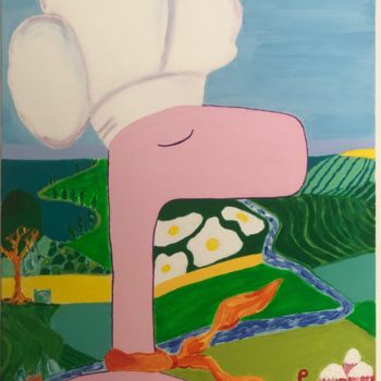 Peinture intitulée "Cook Pinko" par Nida Acun, Œuvre d'art originale, Acrylique