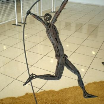 Sculpture intitulée "Perchiste" par Niels Jensen, Œuvre d'art originale, Métaux