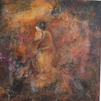 Painting titled "LA MERE" by Antoinette Carniato, Original Artwork, Acrylic