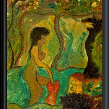 Pintura titulada ""Mujer mudando de p…" por Abel Corchero, Obra de arte original