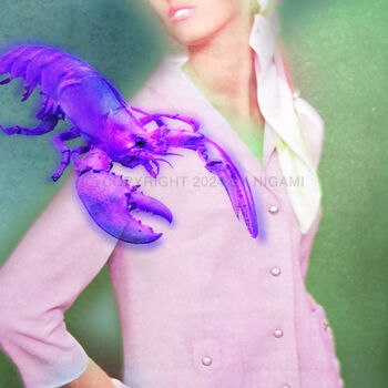 Digital Arts titled "Lobster Fashion 64" by Nigami, Original Artwork, Manipulated Photography