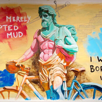 Schilderij getiteld "Blood, mud, sweat a…" door Nihan Yilmaz (NHN), Origineel Kunstwerk, Acryl