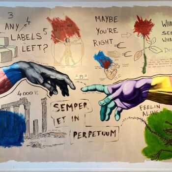 Schilderij getiteld "Semper et in Perpet…" door Nihan Yilmaz (NHN), Origineel Kunstwerk, Graffiti