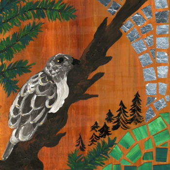 Pintura intitulada "Cuckoo" por Niina Niskanen, Obras de arte originais, Acrílico