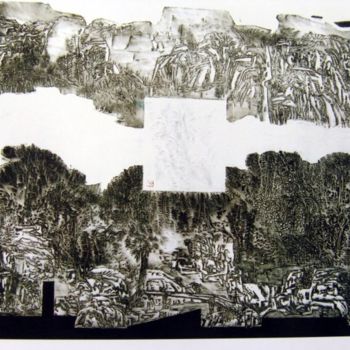 Printmaking titled "寻访黄宾虹" by Jianming Ni, Original Artwork, Lithography