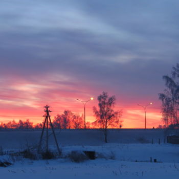 Photographie intitulée "Зимние закаты" par Nikolai Matiushenkov, Œuvre d'art originale