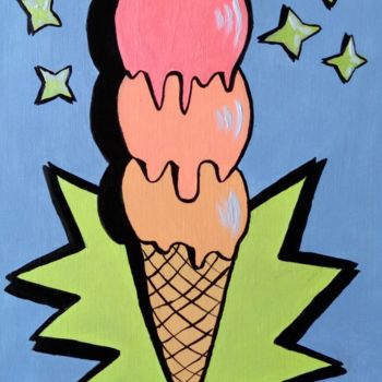 Картина под названием "Ice-cream" - Нариман Мухаметжанов, Подлинное произведение искусства, Акрил