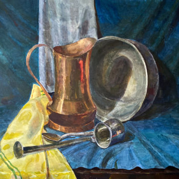 绘画 标题为“Yellow drapery” 由Nika Glushkova, 原创艺术品, 水彩