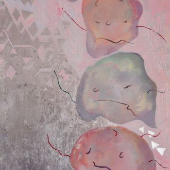 Картина под названием "Chuchki" - Nika Glushkova, Подлинное произведение искусства, Акрил Установлен на Деревянная рама для…