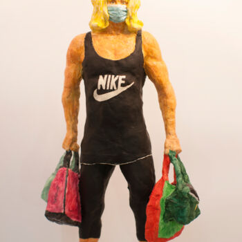 "Weightlifter" başlıklı Heykel Veronika Bernard tarafından, Orijinal sanat, Alçı