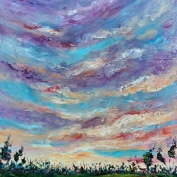 Painting titled "Twilight Lands" by Niki Purcell, Original Artwork, Oil