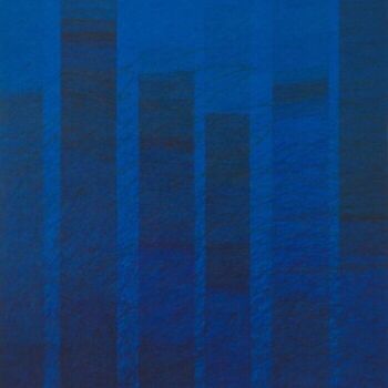 Отпечатки и Гравюры под названием "Blue Manuscript" - Niki Kanagini, Подлинное произведение искусства, Шелкография