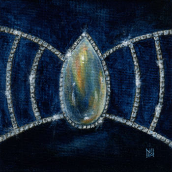 Картина под названием "Labradorite" - Ekaterina Nikidis, Подлинное произведение искусства, Акрил Установлен на картон