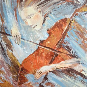 Peinture intitulée ""Душа на кончике см…" par Nikita Chaikovskiy, Œuvre d'art originale, Acrylique Monté sur Panneau de bois
