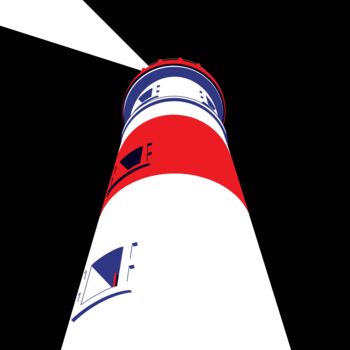 Digitale Kunst getiteld "Lighthouse - James…" door Nikita Fraser, Origineel Kunstwerk, 2D Digital Work