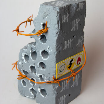 Sculptuur getiteld "BLOCK #7" door Nikita Nef, Origineel Kunstwerk, Acryl