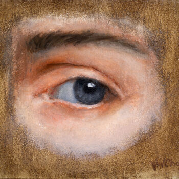 Painting titled "Bougeureau Eye Stud…" by Nikita Van Chagov, Original Artwork, Oil