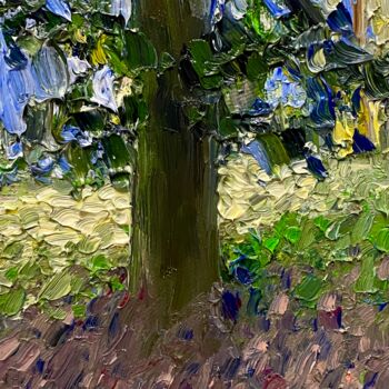 Painting titled "The broad pine" by Nikita Voloshin, Original Artwork, Oil