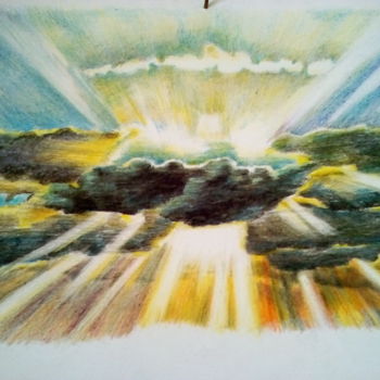 Рисунок под названием "небо" - Андрей Никитин, Подлинное произведение искусства, Карандаш