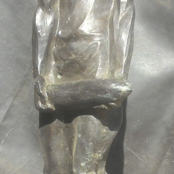 Sculptuur getiteld "Последний  снаряд" door Valerii Nikitin, Origineel Kunstwerk, Gips