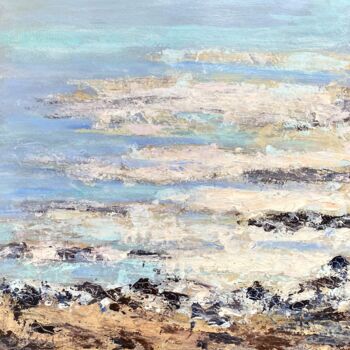 Painting titled "Chalky Tide" by Nikki Wheeler, Original Artwork, Acrylic