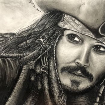 Drawing titled "Jack Sparrow Johnny…" by Nikki Snel, Original Artwork, Graphite