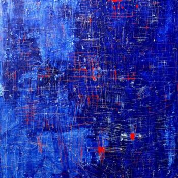 Картина под названием "Deep Blue" - Nikko Kali, Подлинное произведение искусства
