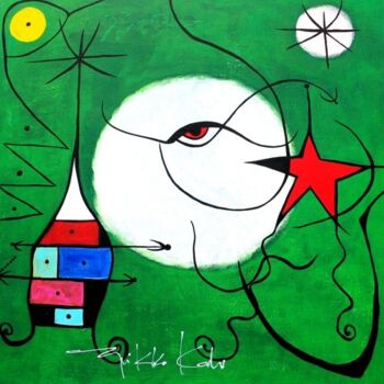 Картина под названием "La sieste sous tes…" - Nikko Kali, Подлинное произведение искусства, Масло