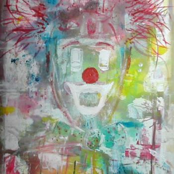 Peinture intitulée "Clown" par Nikkos, Œuvre d'art originale