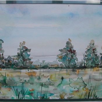 Malarstwo zatytułowany „Spring field” autorstwa Nikkos, Oryginalna praca