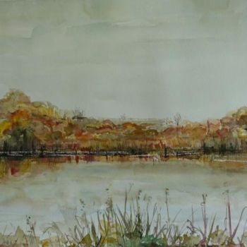 Peinture intitulée "Marais flambloyant" par Nikkos, Œuvre d'art originale