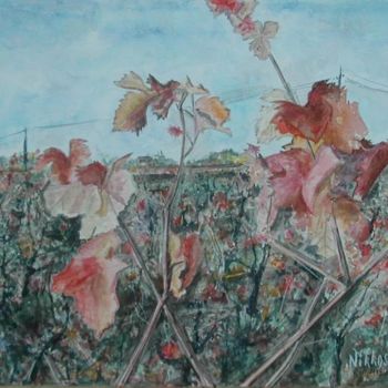 Malerei mit dem Titel "Vigne des Laures en…" von Nikkos, Original-Kunstwerk